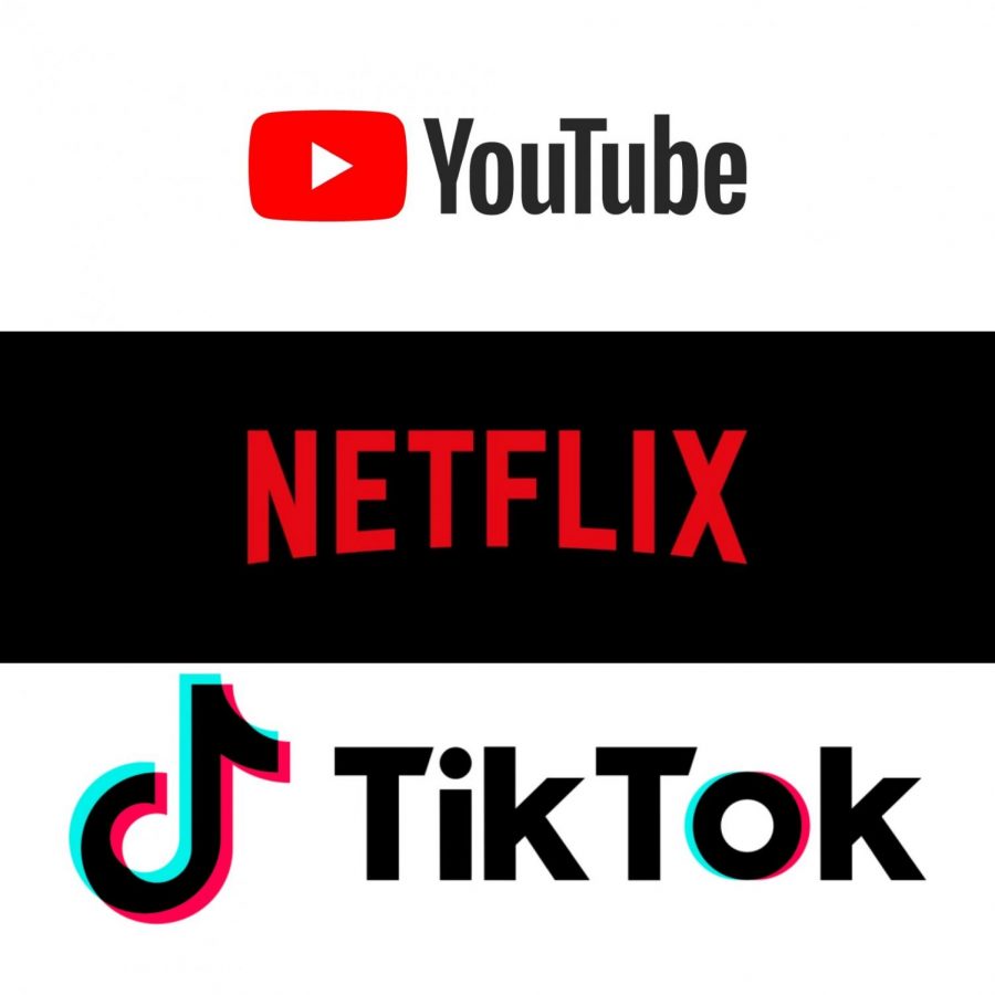 Top: YouTube
Middle: Netflix
Bottom: TikTok