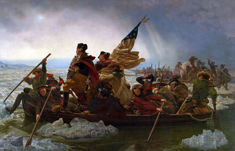 This is an image/painting of George Washington crossing the Delaware.