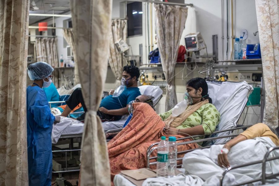 New Delhi Hospitals overrun with Patients.