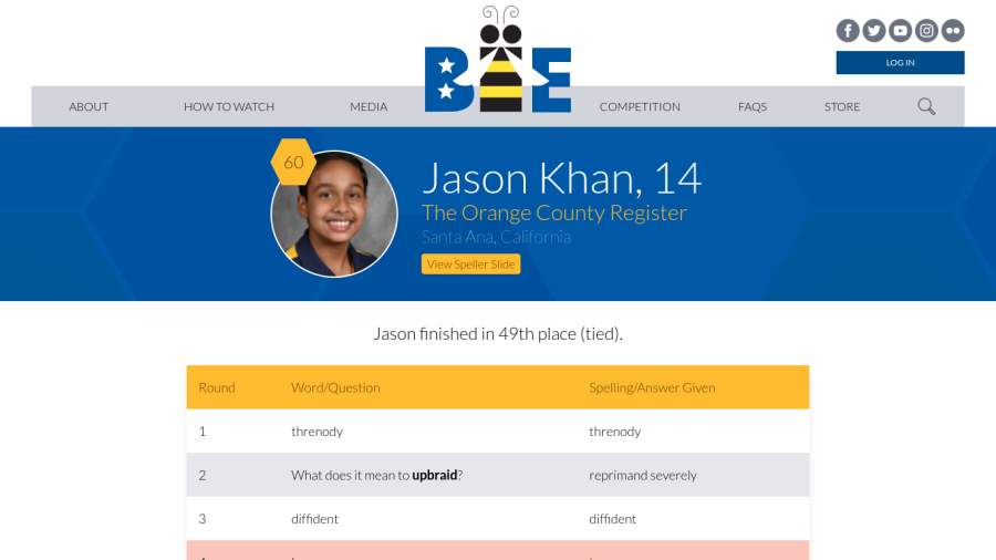 Jason Khan Spelling Bee