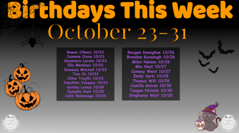 Birthdays for October 23 - 31
