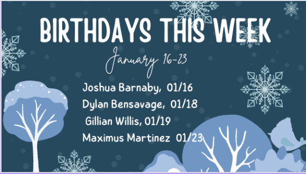 January 16-23 Birthdays
