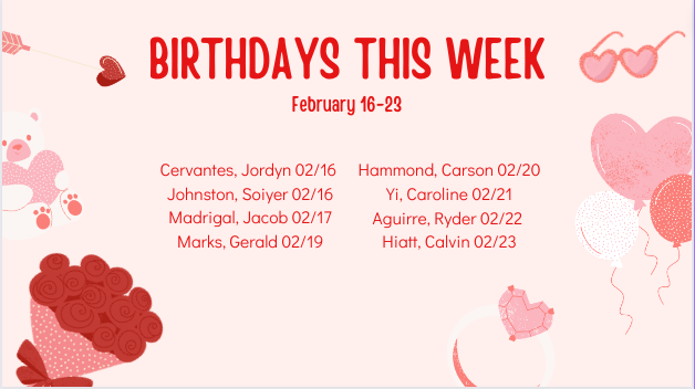February 16-23 Birthdays