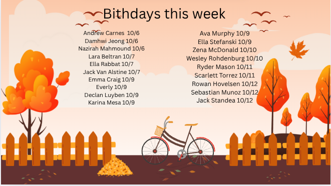 October 6-12 Birthdays